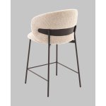 Стул полубарный Блейз букле капучино, каркас серо-коричневый