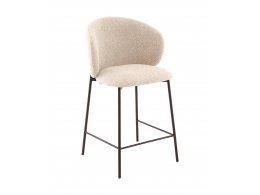 Стул полубарный Блейз букле капучино, каркас серо-коричневый