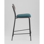 Стул полубарный Casey темно-бирюзовый с серой экокожей