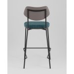 Стул полубарный Casey темно-бирюзовый с серой экокожей