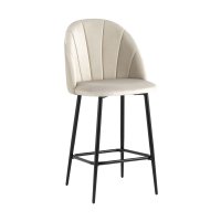 Стул полубарный Логан SN велюр бежевый