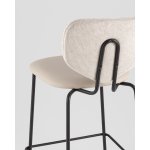 Стул полубарный Masey бежевый с бежевой экокожей