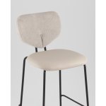 Стул полубарный Masey бежевый с бежевой экокожей