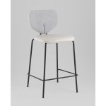 Стул полубарный Masey серый с серой экокожей