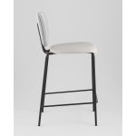 Стул полубарный Masey серый с серой экокожей