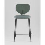 Стул полубарный Masey зеленый со светло-зеленой экокожей