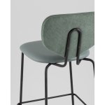 Стул полубарный Masey зеленый со светло-зеленой экокожей