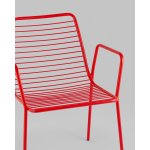 Стул с подлокотниками Дели металл красный