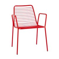 Стул с подлокотниками Дели металл красный