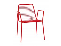 Стул с подлокотниками Дели металл красный
