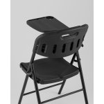 Стул складной банкетный со столиком черный