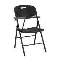 Стул складной банкетный со столиком черный