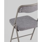 Стул складной Джонни рогожка серо-голубой каркас серый