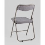 Стул складной Джонни рогожка серо-голубой каркас серый
