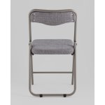 Стул складной Джонни рогожка серо-голубой каркас серый