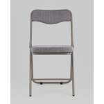 Стул складной Джонни рогожка серо-голубой каркас серый