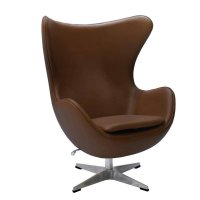 Кресло EGG STYLE CHAIR коричневый, натуральная кожа Кресло EGG STYLE CHAIR коричневый, натуральная кожа