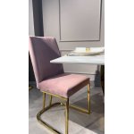 Стул обеденный Пресли DX-2055, 45х44х92, пыльная роза/золотой