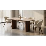 Стул ПИОЛА (PIOLA), цвет СВЕТЛО-БЕЖЕВЫЙ CITY-102, букле / ОРЕХ каркас,  ®DISAUR