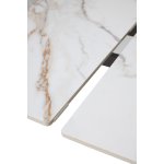 Стол BETIS 180 MATTE GILDED WHITE SOLID CERAMIC / Орех, ®DISAUR