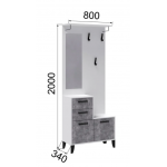 Прихожая Витра ЦС белый/ателье светлое