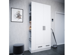 Прихожая Кевин шкаф 2х-ств. белый