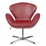 Кресло SWAN STYLE CHAIR красный, натуральная кожа