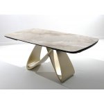 Стол PALACIO 180  GLOSS GRAND JADE,керамика на стекле/ Шампань, ®DISAUR