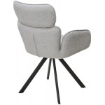 Стул LONG 360 град. поворот. NS10 Серый, букле / черный каркас, М-City