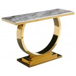 Стол-консоль Лира IST-806,120х40х76 см, светло-серый/золотой