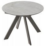 Стол БОНЖУР 100 ОНИКС БЕЖЕВЫЙ, стекло / ЛАТТЕ каркас М-City