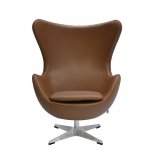 Кресло EGG STYLE CHAIR коричневый, натуральная кожа Кресло EGG STYLE CHAIR коричневый, натуральная кожа