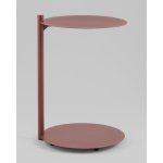 Журнальный столик Siara металл бордовый