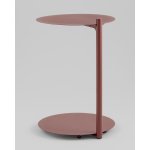 Журнальный столик Siara металл бордовый