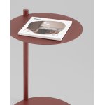 Журнальный столик Siara металл бордовый