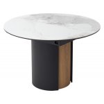 Стол БАТИСТ 115 без подсветки PANDORA LIGHT, керамика / ДУБ АМЕРИКАНСКИЙ, ЧЕРНЫЙ каркас М-City