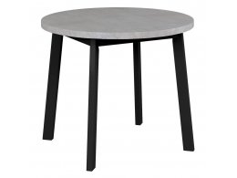 Стол Next круглый раскладной 90-120x90x76,5см, Бетон Лайт, чёрный Стол Next круглый раскладной 90-120x90x76,5см, Бетон Лайт, чёрный