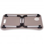 Стол складной с подстаканником «ЛАЙТ», 59,5x39,5x26,4см, мдф, металл, св. дерево, белый