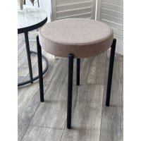 Табурет СТЭК штабилируемый B5 Капучино, велюр / черный каркас, М-City