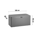 Стол-сундук Кейт пластик 110*55 см 276 л коричневый