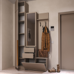 Набор прихожая Голд Бостон(вешалка В2 + пенал П 400 + антресоль А 400)(Бежевый(Глиняный/Серый)