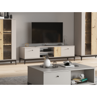 НОРДИК тумба ТВ-175 Холодный серый/Дуб Артизан