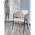 Стул ДИЛЛ, цвет  Lana 13 бежевый, ткань / черный каркас М-City