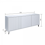 Тумба ТВ МС "Ливерпуль" белый/белый глянец