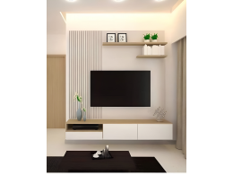 Тумба TV подвесная Сити-10  1400х300х300 Сонома-Белый