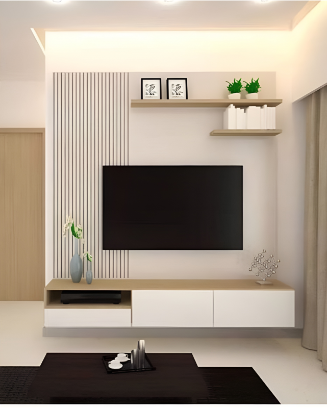 Тумба TV подвесная Сити-10  1400х300х300 Сонома-Белый