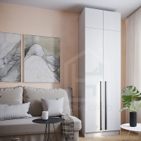 Набор Шкаф Бостон 800+антресоль белый (шкаф+антресоль)