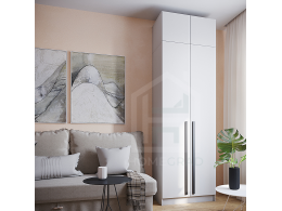 Набор Шкаф Бостон 800+антресоль белый (шкаф+антресоль)