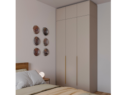 Набор Шкаф Голд Бостон+антресоль Бежевый 1200*2600*520 (Глиняный Серый) (шкаф+антресоль)