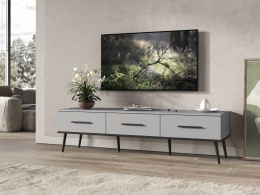 Тумба ТВ "Мишель" 1652*440*450 шиншилла серая